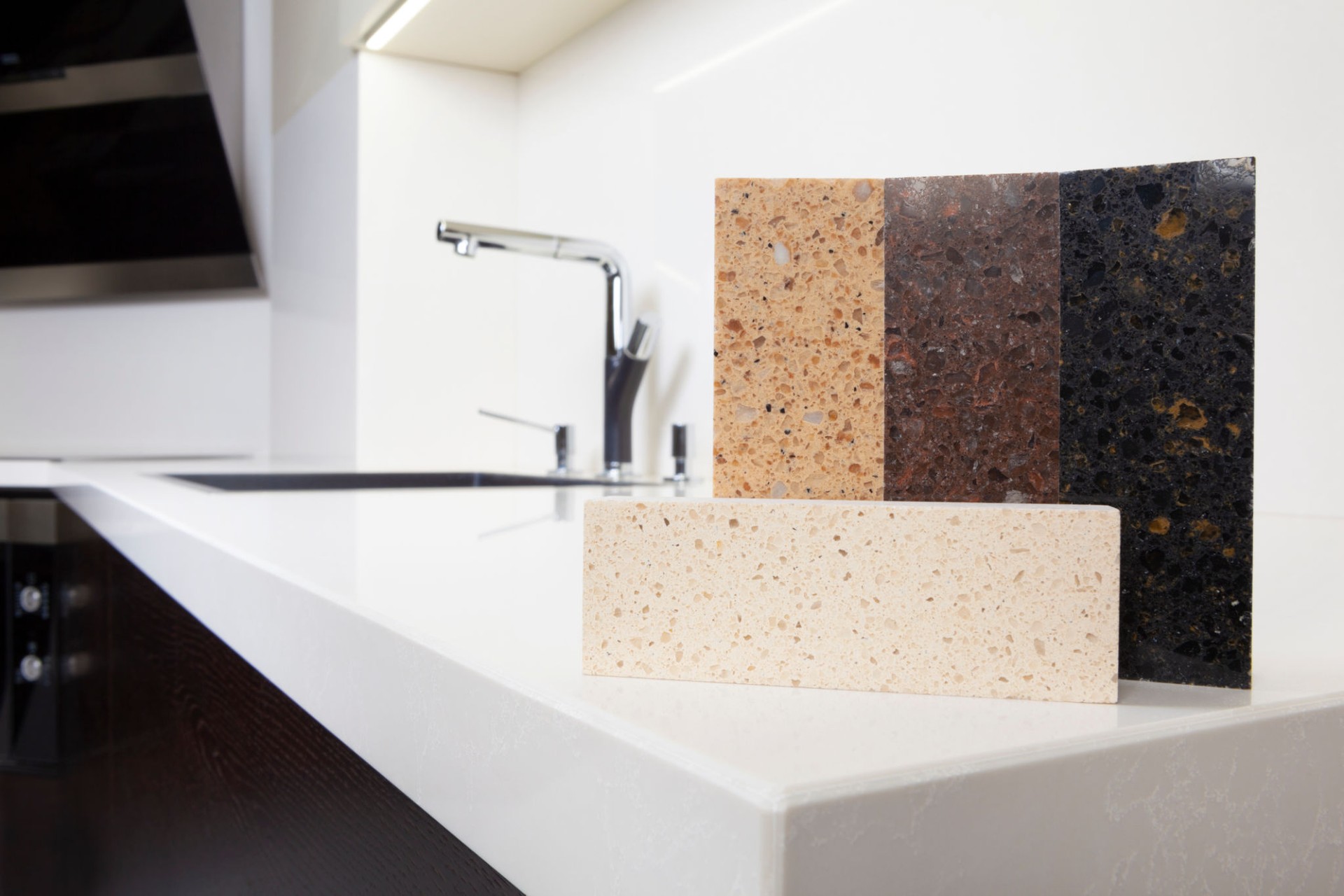 Different Quartz Kitchen Counter Top Samples